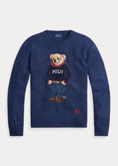 Sueter Polo Ralph Lauren Mujer Azul Marino - Polo Bear Cotton-Blend - XOSME5276